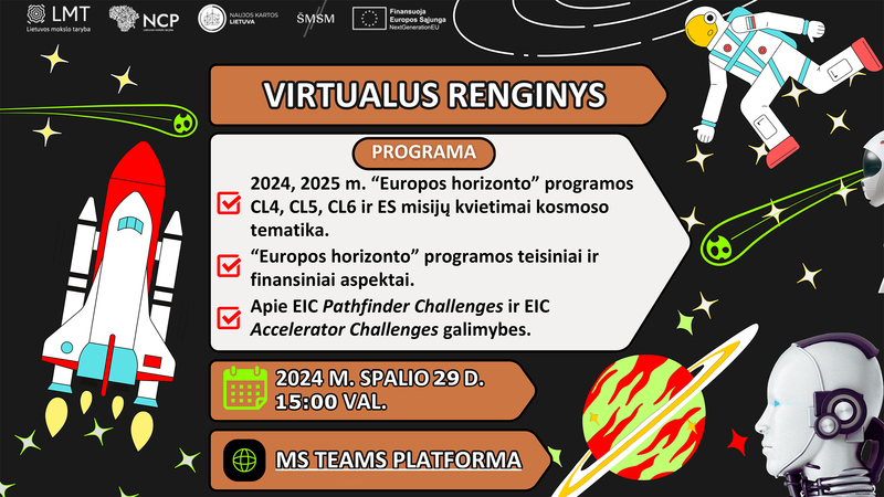 Kvietimas į seminarą „2024-2025 m. „Europos horizonto“ programos